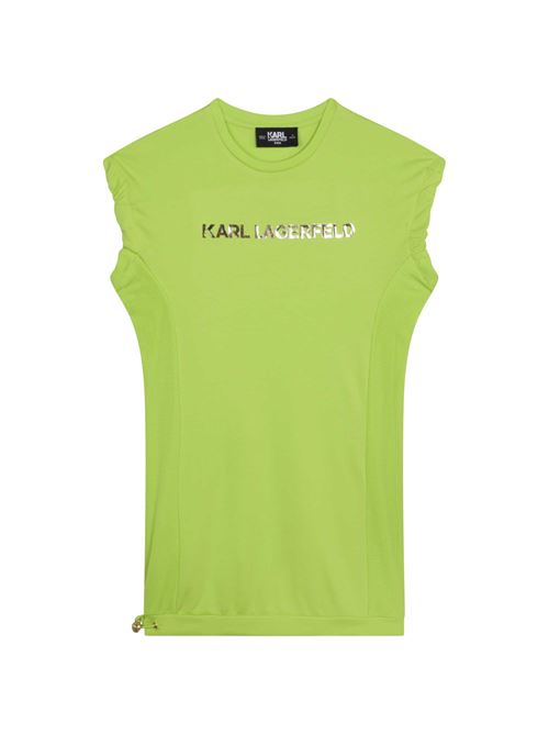 Abito con logo KARL LAGERFELD | Z12237VERDE#